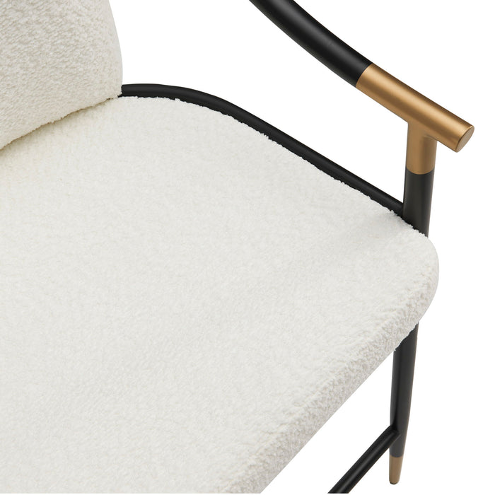 Contemporary Upholstered Counter Stool Set With Metal Frame