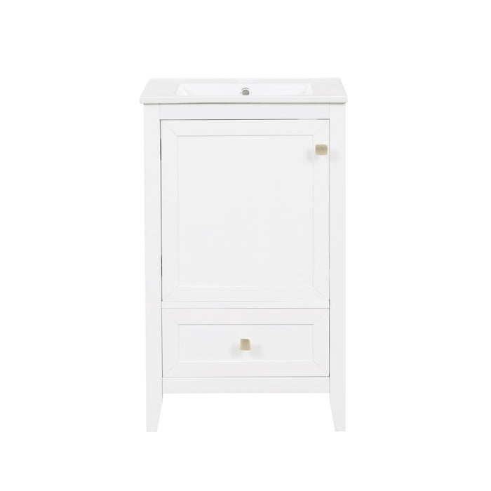 Bathroom Vanity With Sink, Soft Closing Cabinet Door, Storage Rack And Drawer