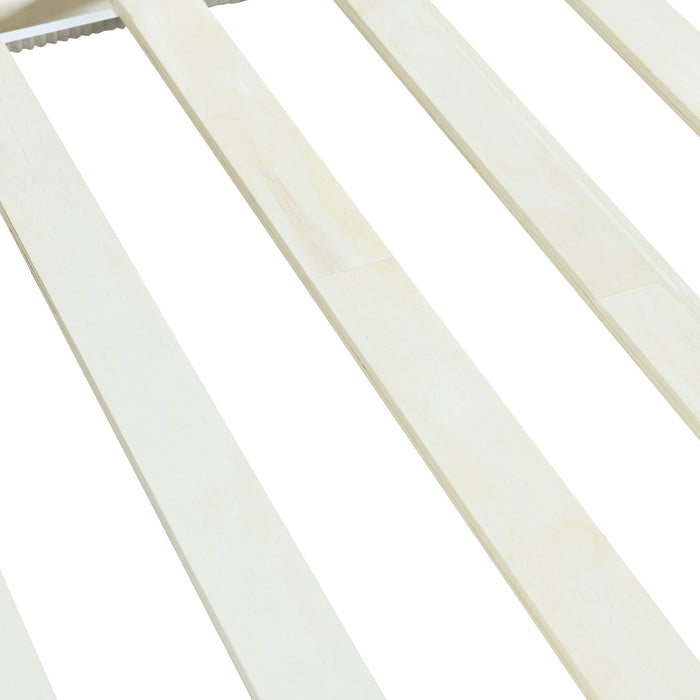 Corduroy Daybed With Two Drawers And Wood Slat