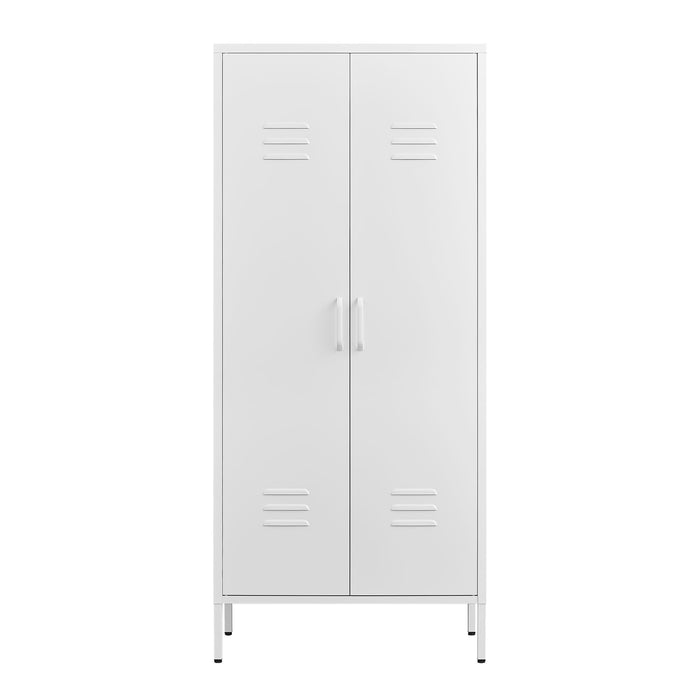 Modern Storage Cabinet With Adjustable Shelves, Magnetic Door Stopper