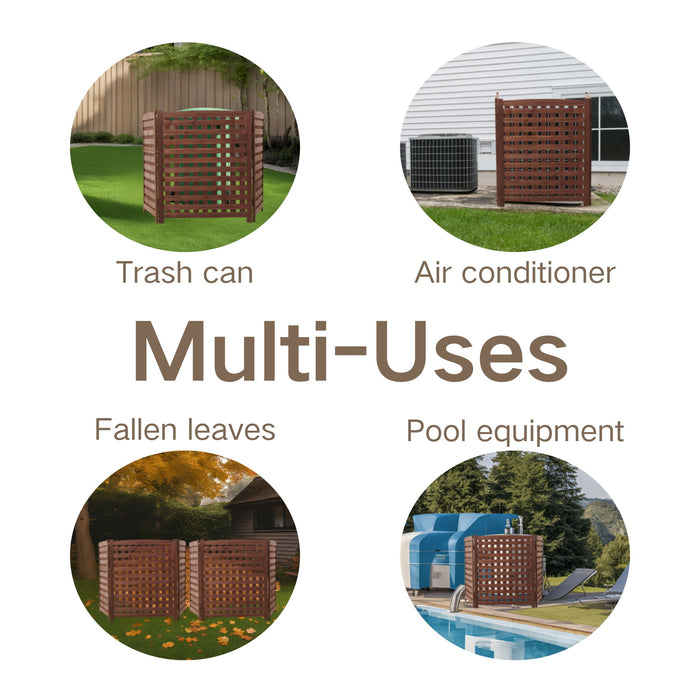 3 Panel Outdoor Air Conditioner Fence Screen