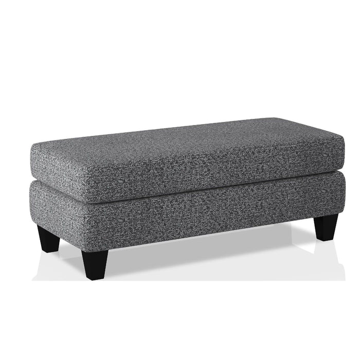 Ottoman With Plush Seat Living Room Furniture - Gray
