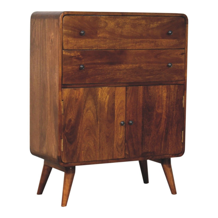 Curved Charm Cabinet - Brown