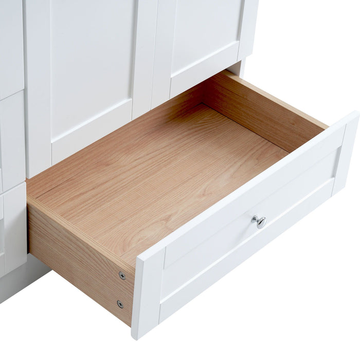 Shaker Free Standing Bathroom Vanity Cabinet & Sink, Soft Close Drawers, Soft Close Doors