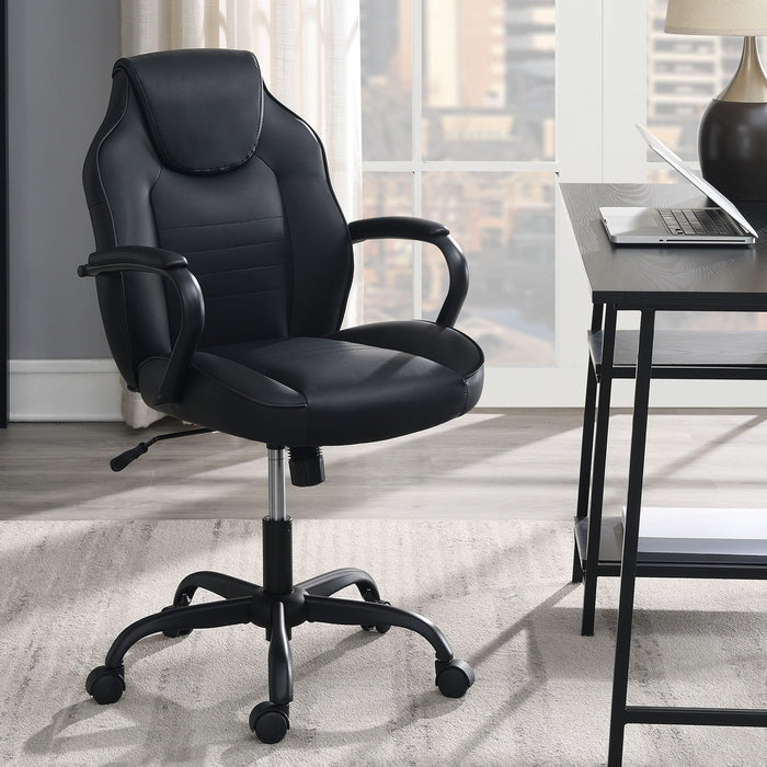 Gaming And Office Chair With Padded Arms, Adjustable Height
