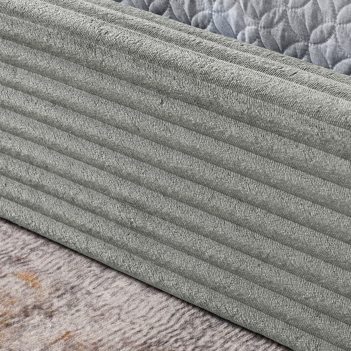 Modern Upholstered Bed Frame With Curved Headboard