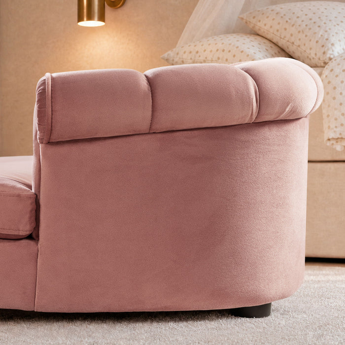 Halle - Rolled Arm Dog Bed - Pink