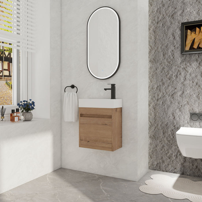 Sink Floating Bathroom Vanity With Soft Close Cabinet Door