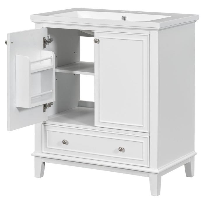 Modern Bathroom Vanity With Sink Combo, Multi Functional Cabinet With Doors And Drawer