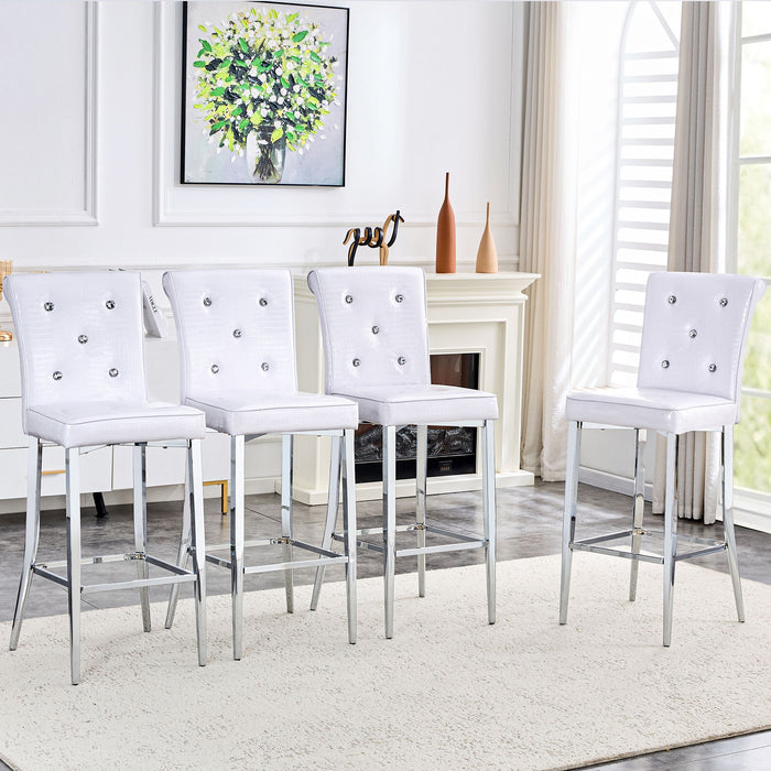 Bar Chairs & Crystal Clasp Design (Set of 2)