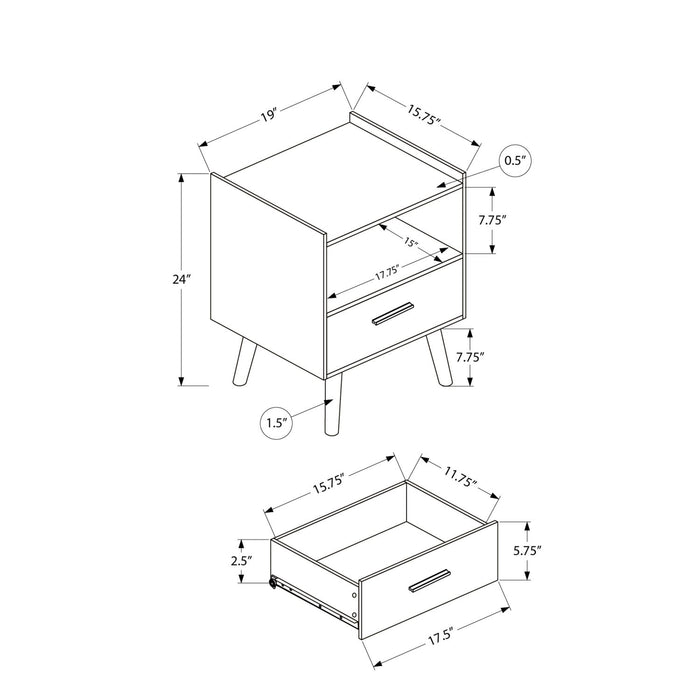 Modern Accent Table With Storage Drawer
