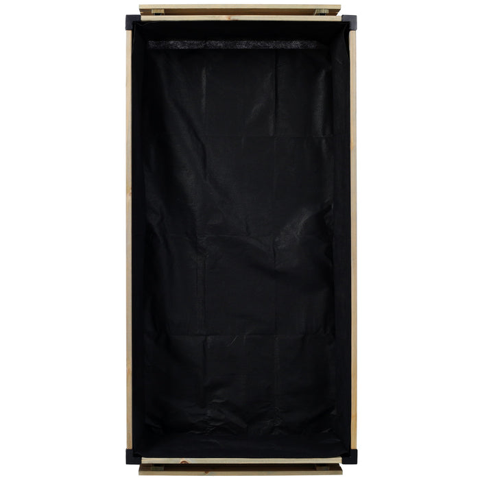 Raised Garden Bed With Metal Legs And Folding Storage Shelf