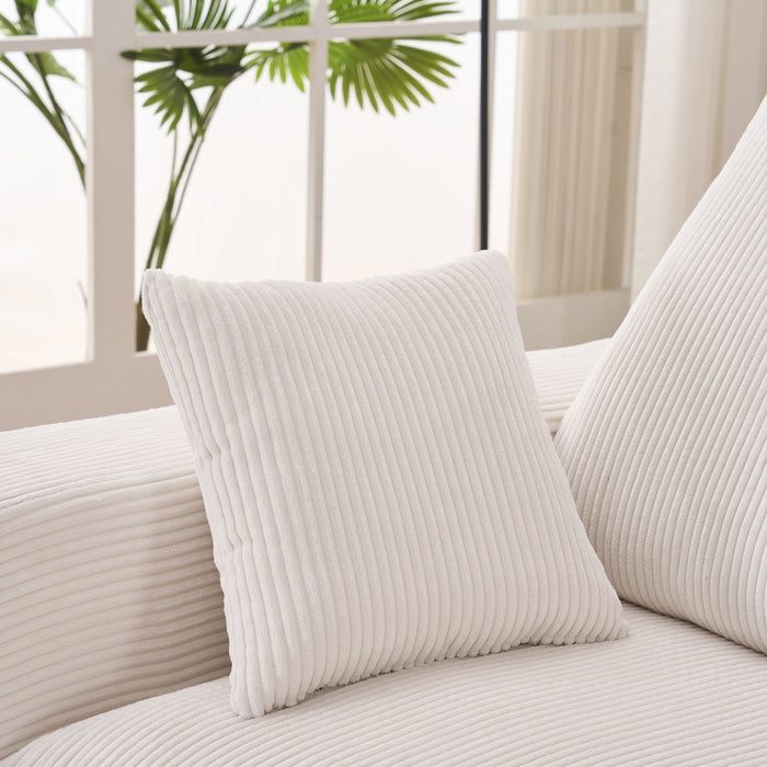 Modular Sectional Sofa With Ottoman, USB And Type C Charger, Petal Armrest Design