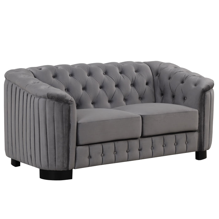 Upholstered Loveseat Sofa With Thick Removable Seat Cushion