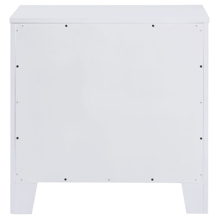 Helena - 2 Drawer Nightstand With Soft Curves - White