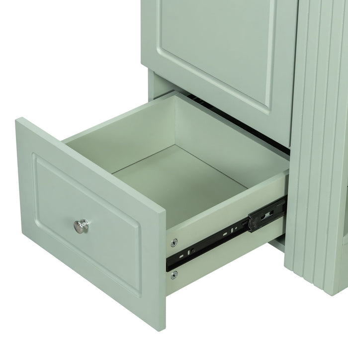 Modern Freestanding Bathroom Vanity With Sink, Soft-Close Drawer, Towel Bar