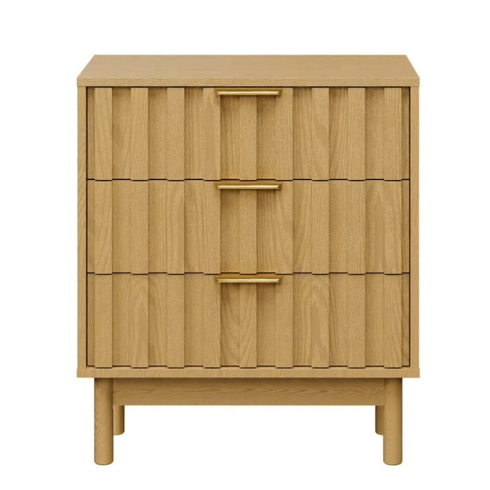 Fluted 3 Drawer Dresser