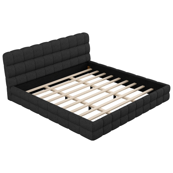 Upholstered Platform Bed With Headboard