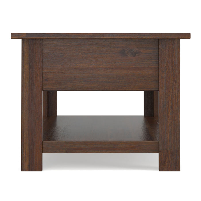 Monroe - Rectangular Coffee Table With Drawers - Brown