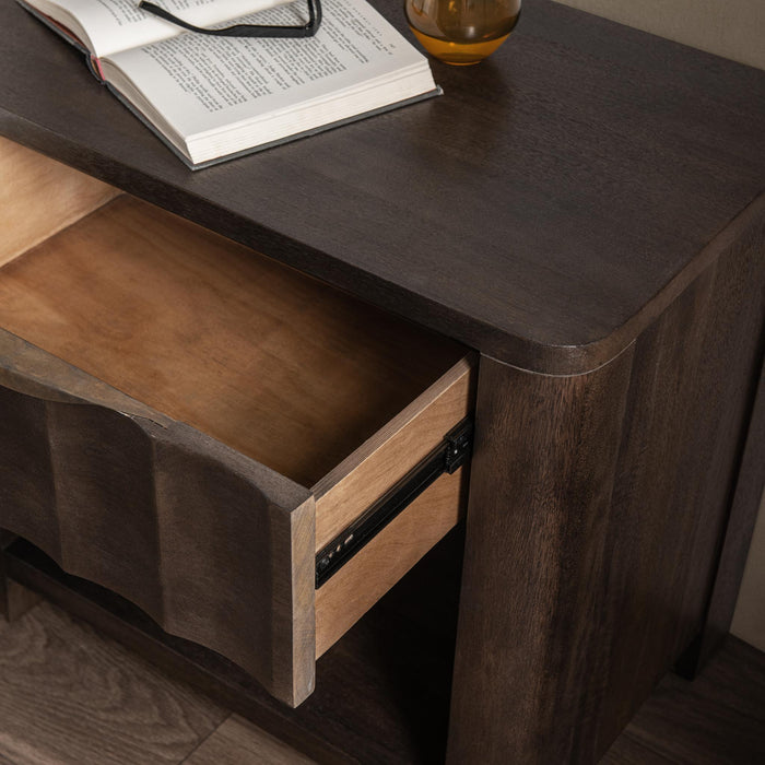 Baylee - 1 Drawer Nightstand - Cocoa Brown