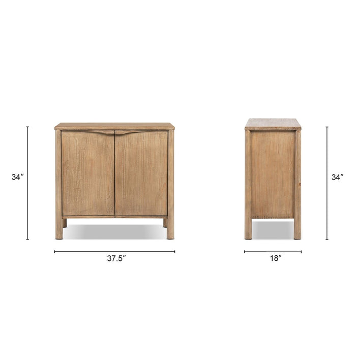 Nolan - 2 Door Accent Cabinet - Antique Brown