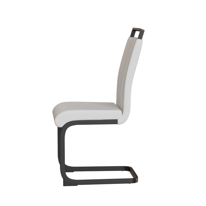 Modern Dining Chairs With High Back Upholstered Design Metal Legs