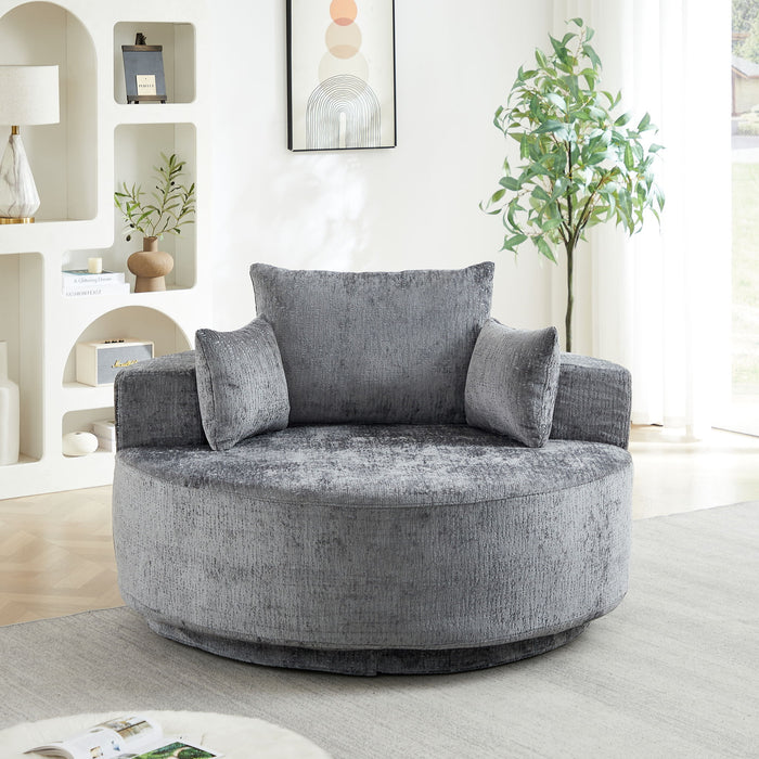 Swivel Chair With Rotating Base For Living Room