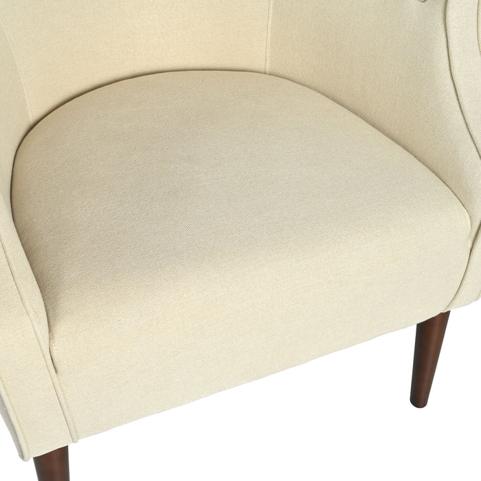 Contemporary Upholstered Club Chair With Button Tufting