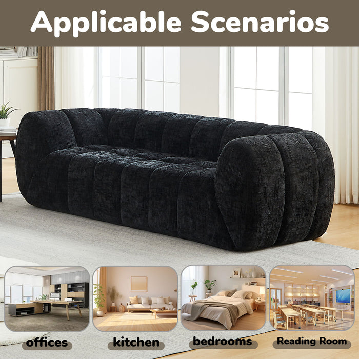 Modern Sofa With Piano Key Backrest