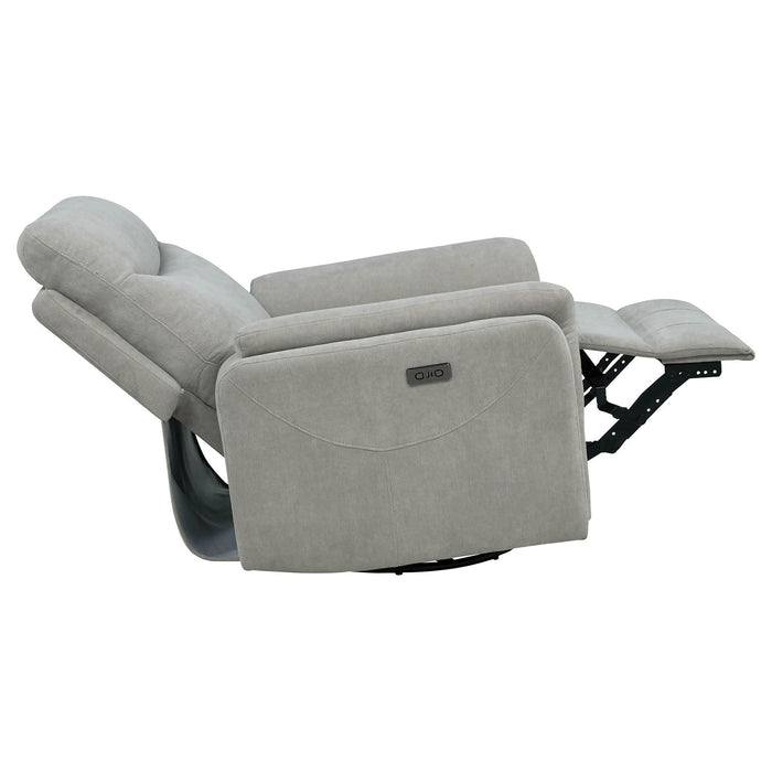 Beacon - Power Swivel Recliner With USB Charging And Adjustable Recline