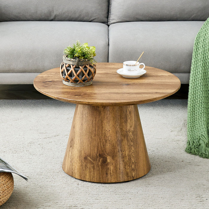 Circular Coffee Table With Adjustable Feet