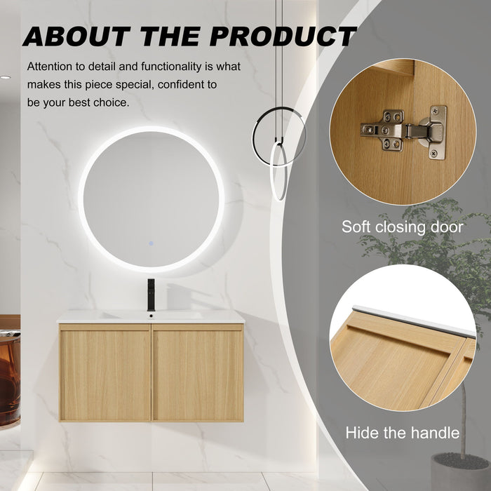 Floating Bathroom Vanity With Sink Combo