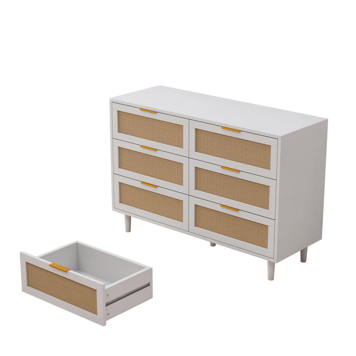 6 Drawer Storage Modern Cabinet For Bedroom