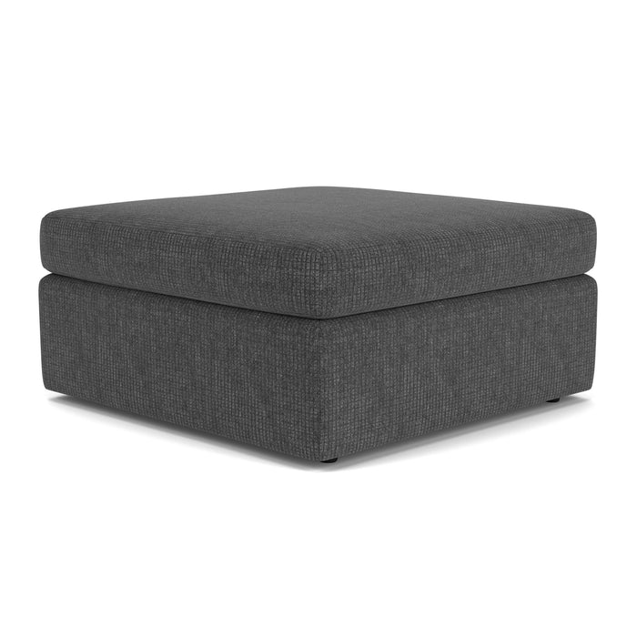 Sky - Fabric Stationary Square Cocktail Ottoman