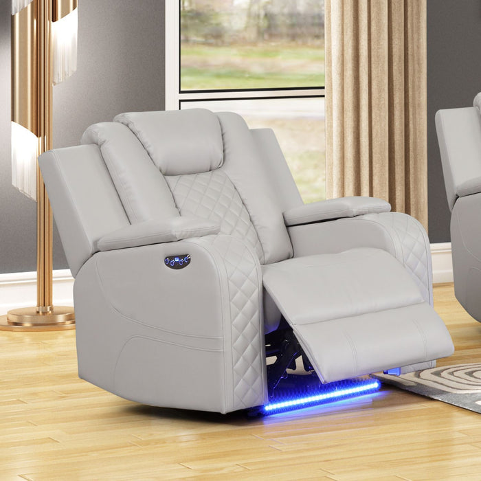 Benz - LED & Power Recliner Chair With Adjustable Headrest