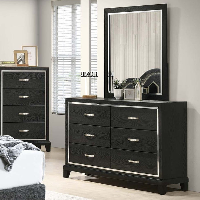 1 Piece Dresser With Tapered Legs Furniture - Black