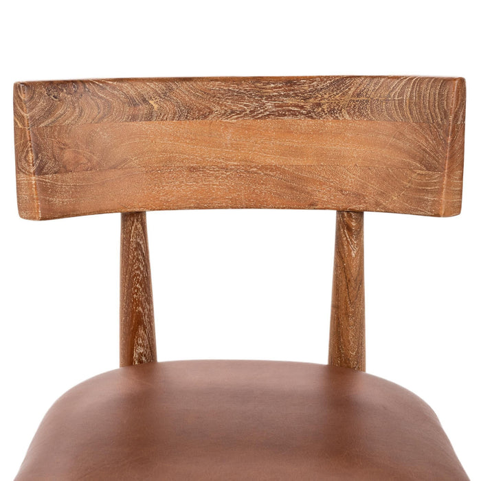 Alvaro - Leather Dining Chair (Set of 2) - Golden Wheat