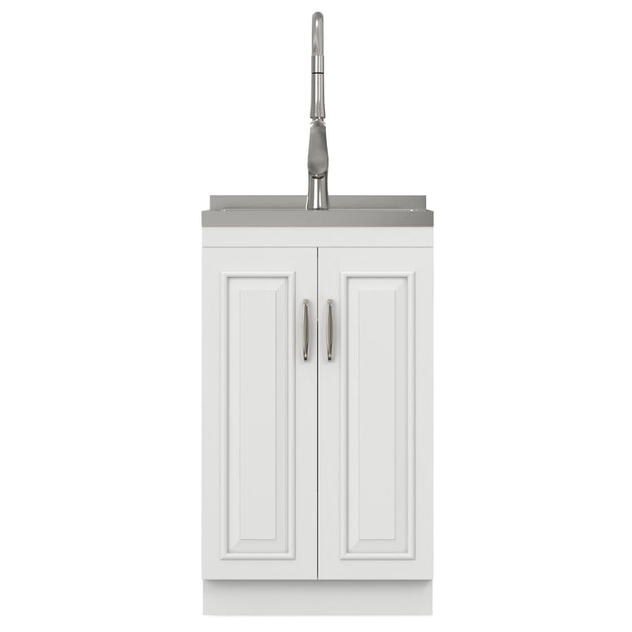 Darwin - Deluxe Laundry Cabinet With Pull-Out Faucet And Stainless Steel Sink