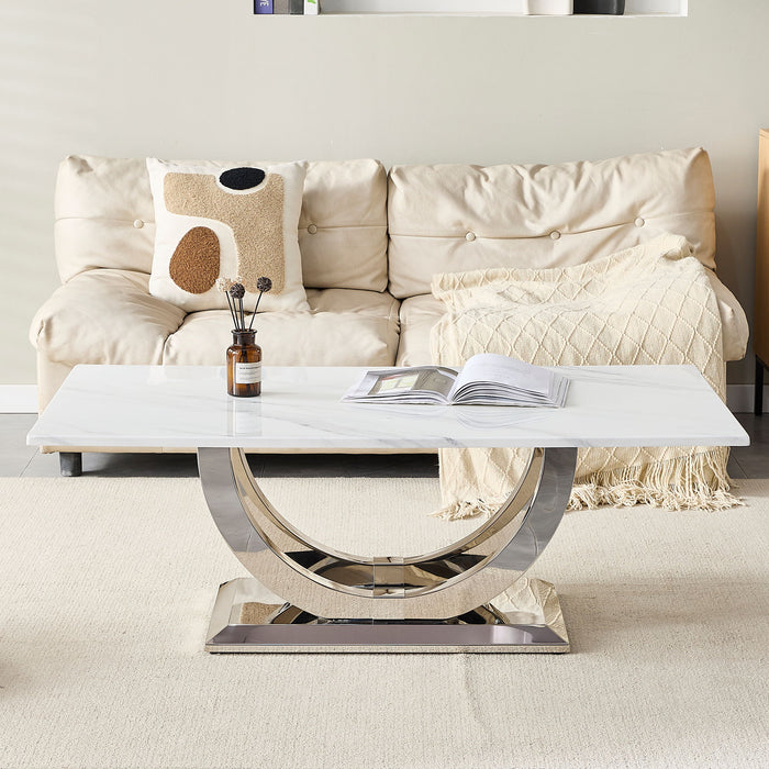 Rectangular Coffee Table With Base