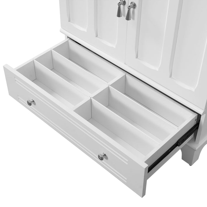 Bathroom Vanity With Sink, Cabinet With Adjustable Shelf And Drawer Divider