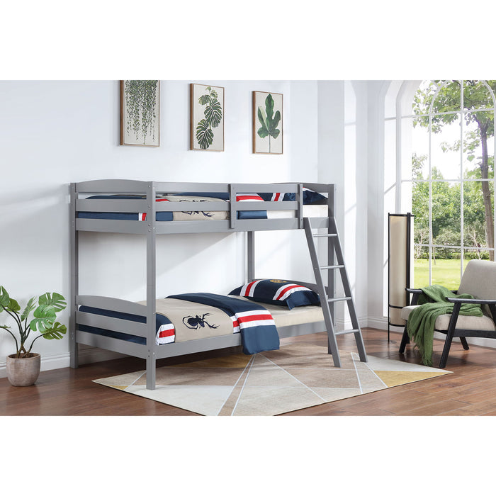 Kerr - Twin Over Twin Bunk Bed - Gray