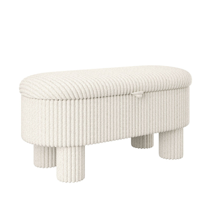 Storage Ottoman Upholstered Bench With Lift Top Storage For Bedroom