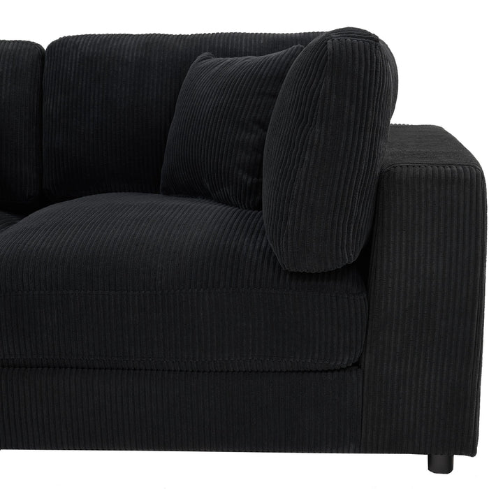 Upholstered Modular Sectional & Custom Configuration And Toss Pillows