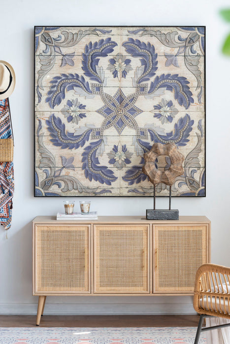 Wooden Accent TV Cabinet With 3 Doors - Brown