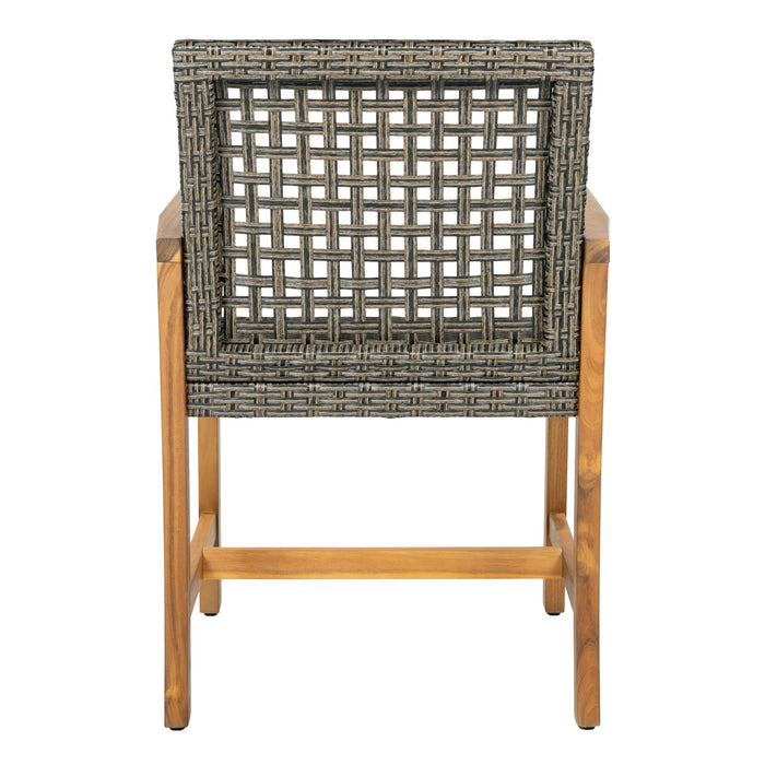 Outdoor Dining Chairs (Set of 2) - Mocha / Teak