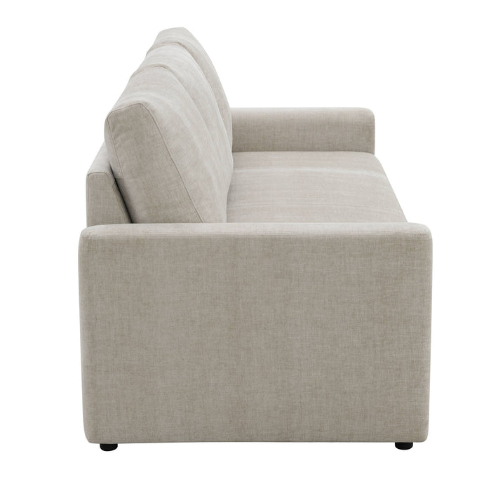 Leira - Linen Pull Out Sleeper Sofa - Beige