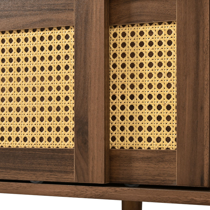TV Stand With Storage Cabinets - Natural