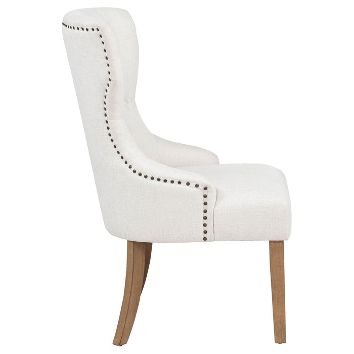 Tufted Dining Chair With Button Tufting And Nailhead Trim