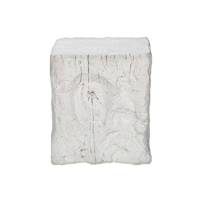 Square Accent Table, Indoor Outdoor - White