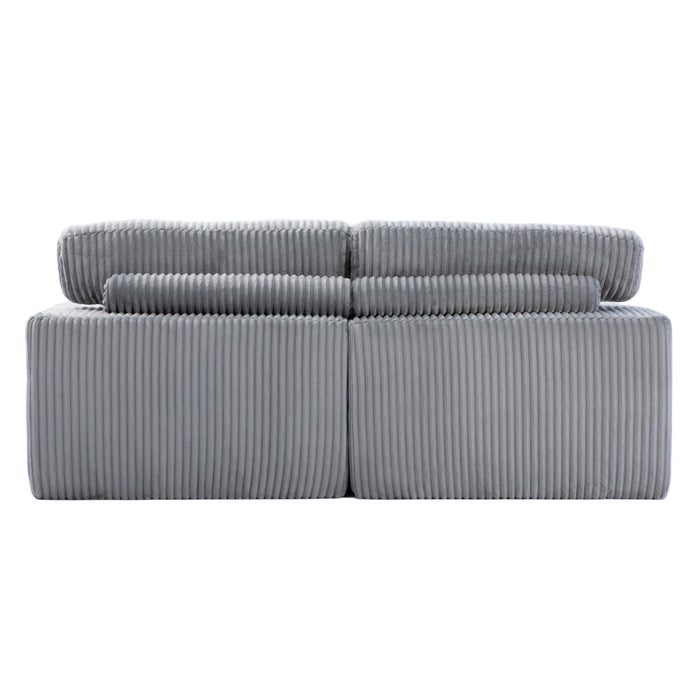 Double Chaise Lounge Chair, Oversized Upholstered Sleeper Cloud Couch